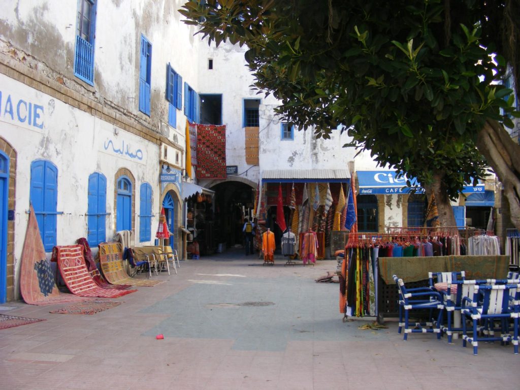 Souk inside the Essaouira Medina.