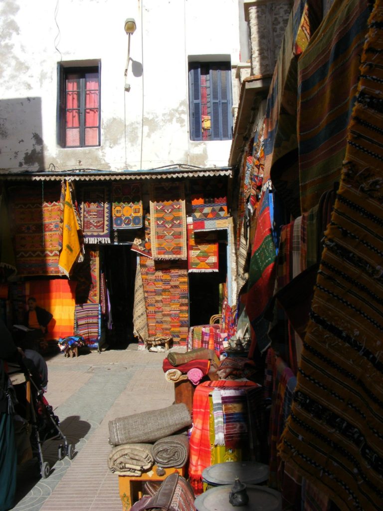 Souk inside the Essaouira Medina.