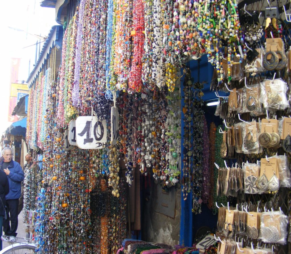 Souk inside the Essaouira Medina.