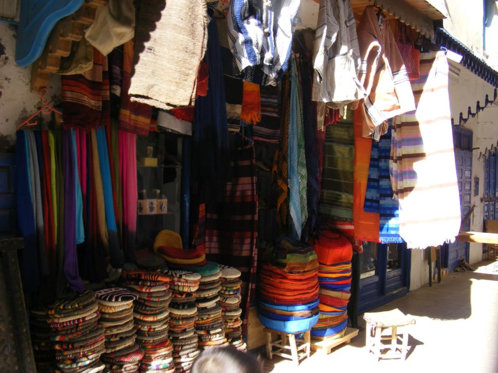 Souk inside the Essaouira Medina.