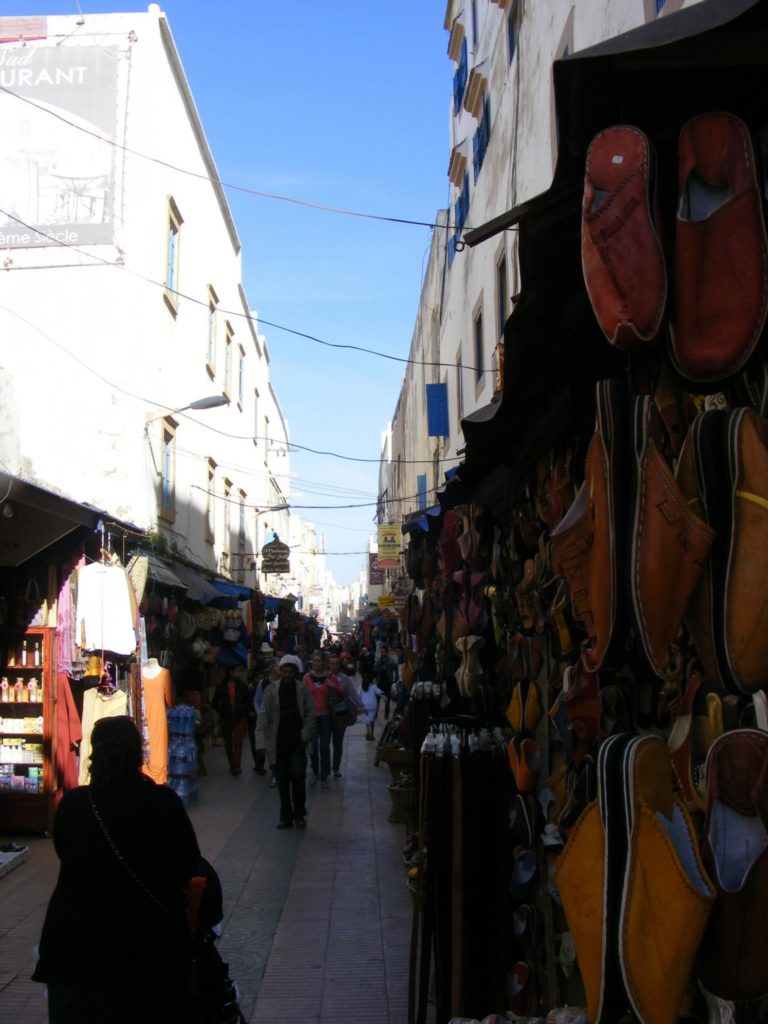 Souk inside the Essaouira Medina.