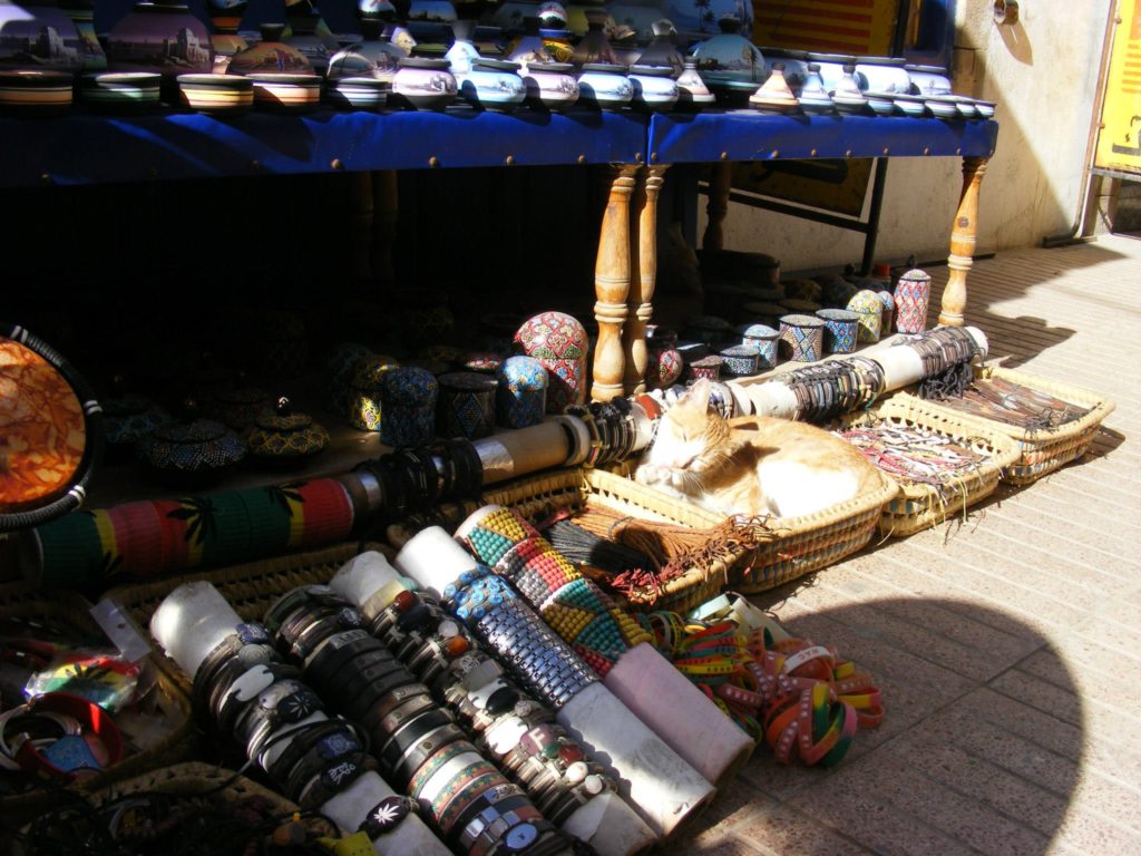 Souk inside the Essaouira Medina.