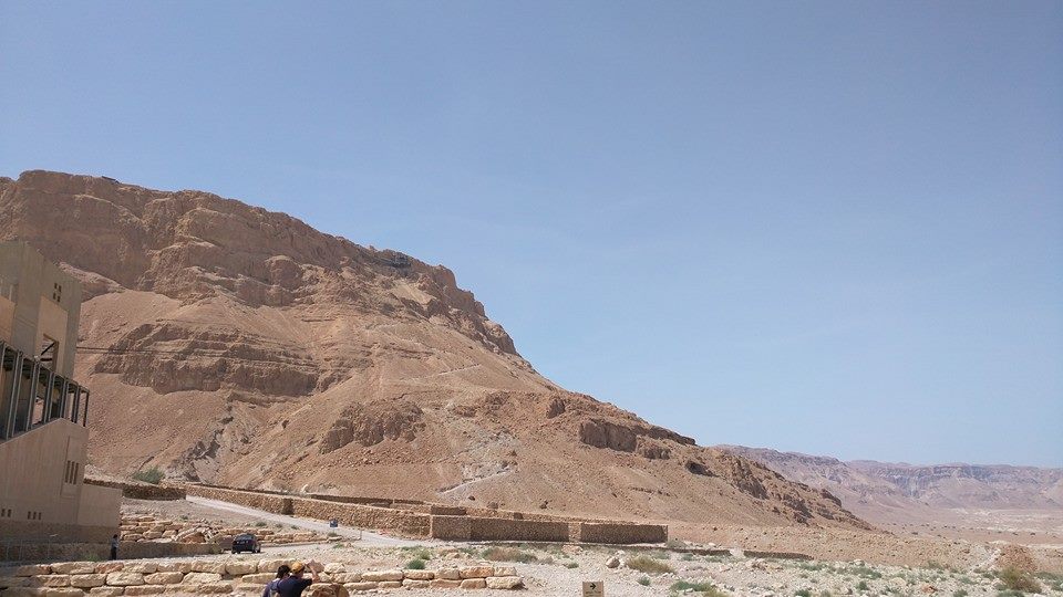 Outside the Masada complex.