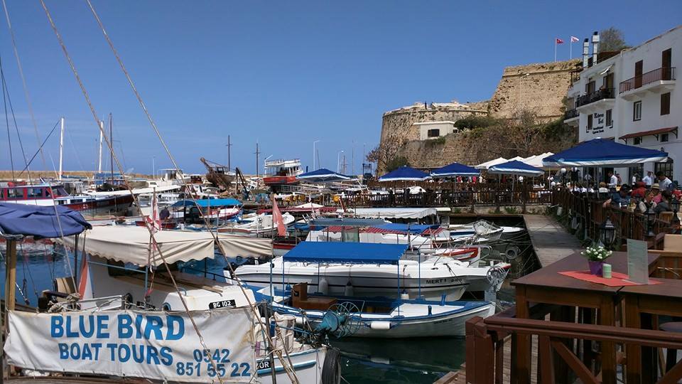 Kyrenia town harbour, with Castle view.