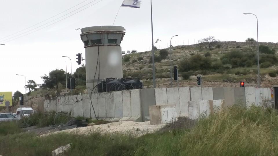 Zionist military checkpoint