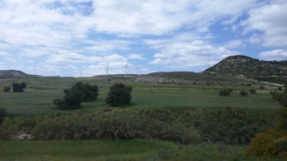 Cyprus countryside. Nowadays dominated by wind farms.