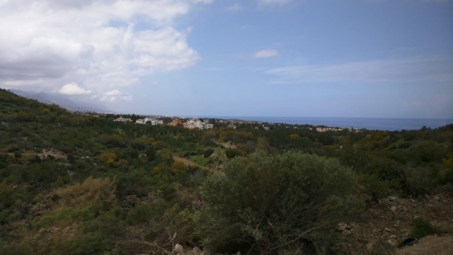 View of Kyrenia town from the Kyrenia Mountains.