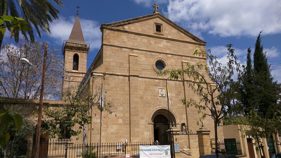 Holy Cross Catholic Church, Nicosia. Sits right next to the "Green Line" dividing the island.