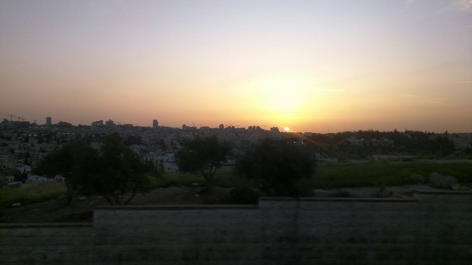 Sunset over Jerusalem.