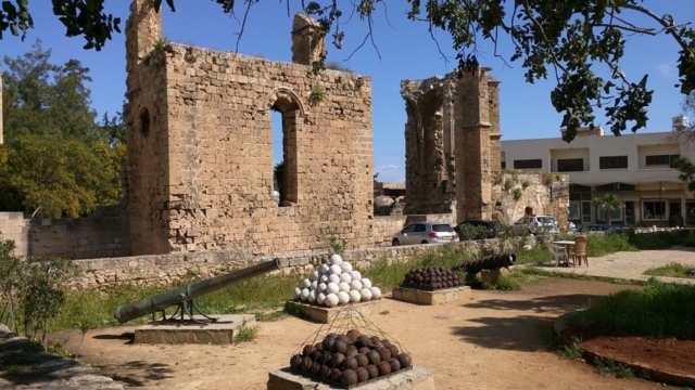 Ruins of Venetian Royal Palace complex in Famagusta.