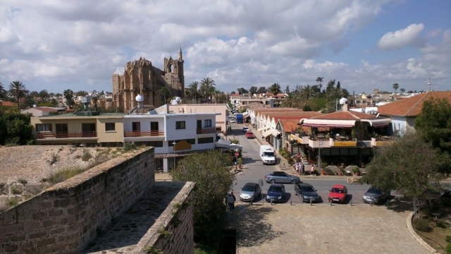 View of Lala Mustafa Pasha Masjid from the city walls.