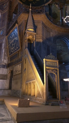 Minbar inside Hagia Sophia
