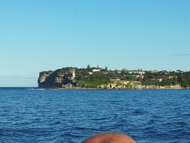 On the ferry. Heading to the suburb of Manly.