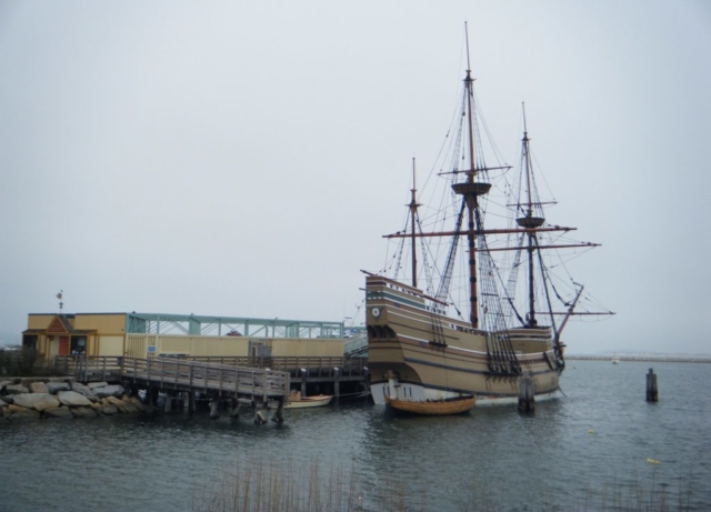 The Mayflower II, Plymouth Rock.