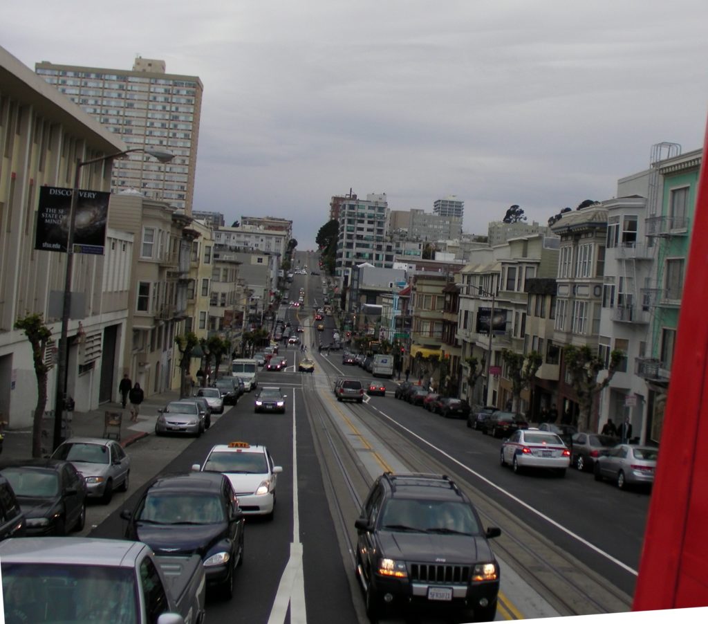 The steep streets of San Francisco.