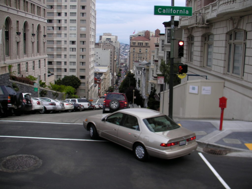 The steep streets of San Francisco.