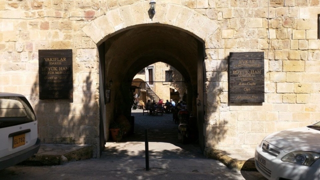 Entrance to Buyuk Han, Nicosia.