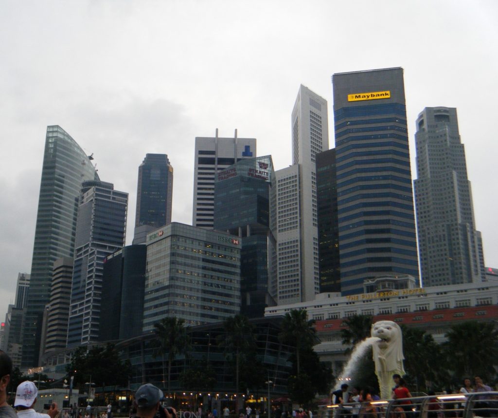 Merlion, Singapore commercial district