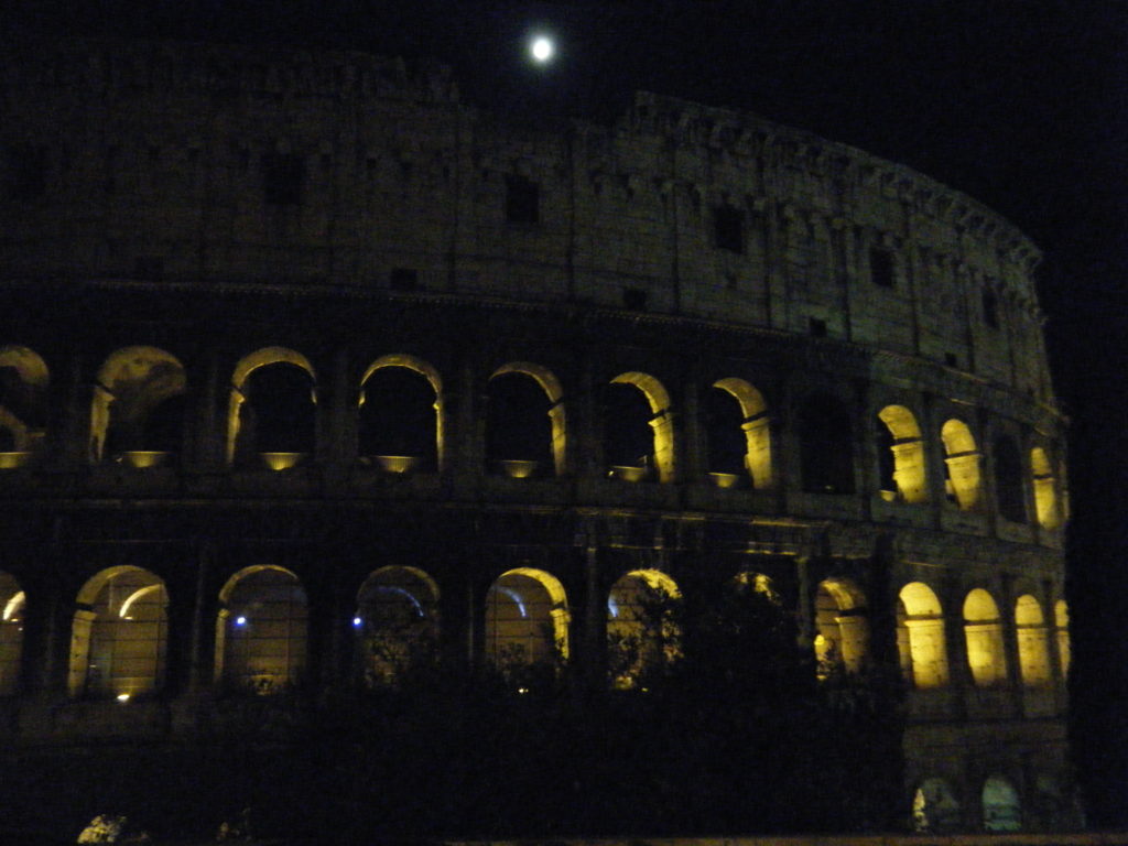 The Colosseum in the moonlight