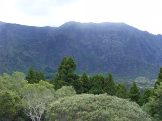 View from La Roche Merveilleuse of Le Piton des Neiges