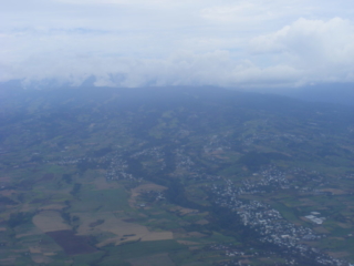 In the distance you can see Le Piton de la Fournaise - an active Volcano!