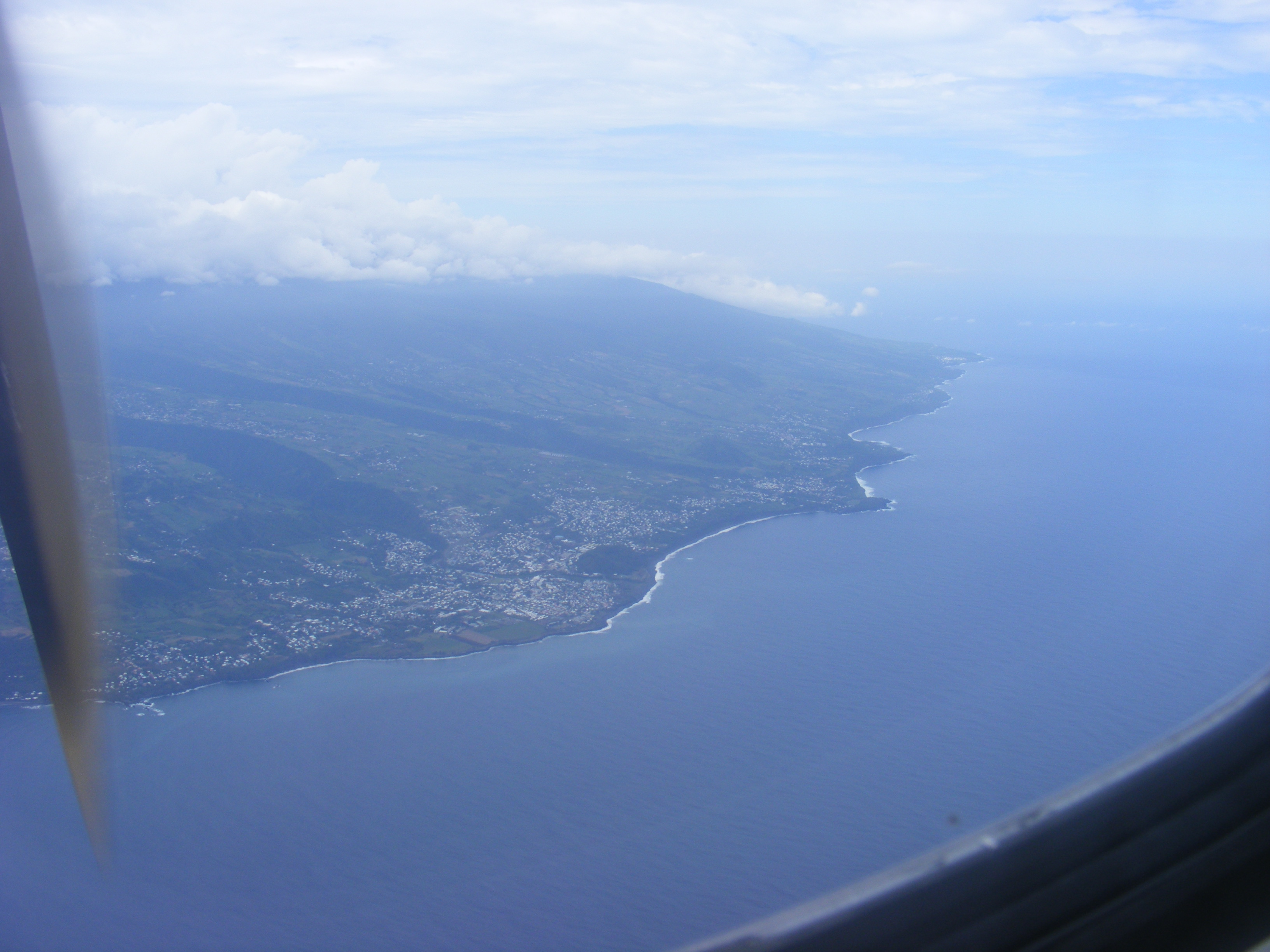 my first glimpse of Reunion Island