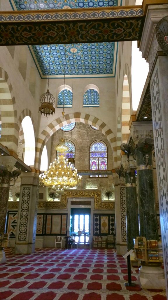 Inside Masjid al Aqsa.