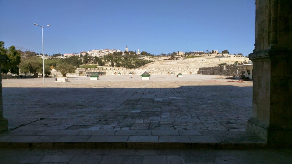 Inside Masjid al Aqsa.