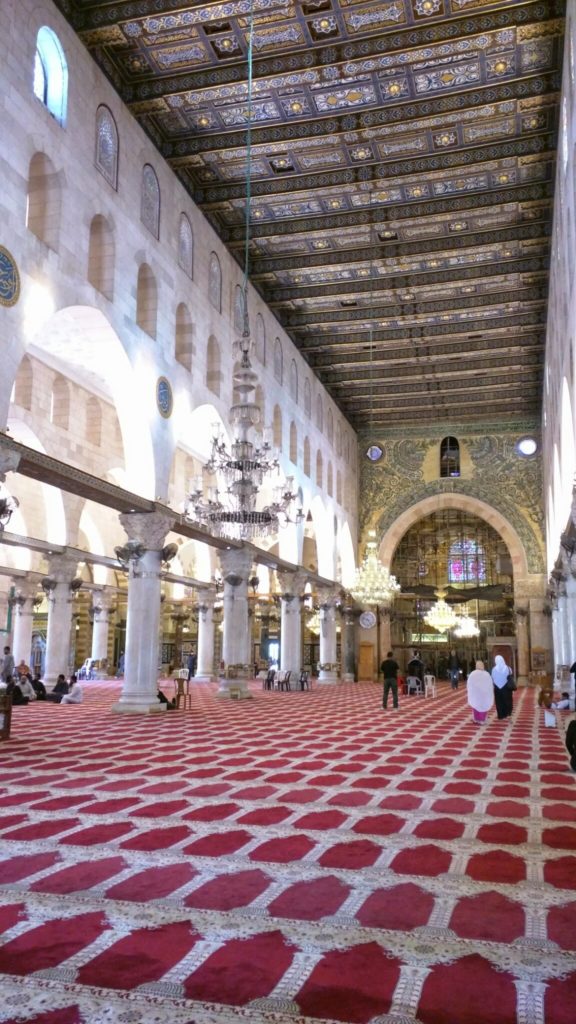 Inside Masjid al Aqsa.