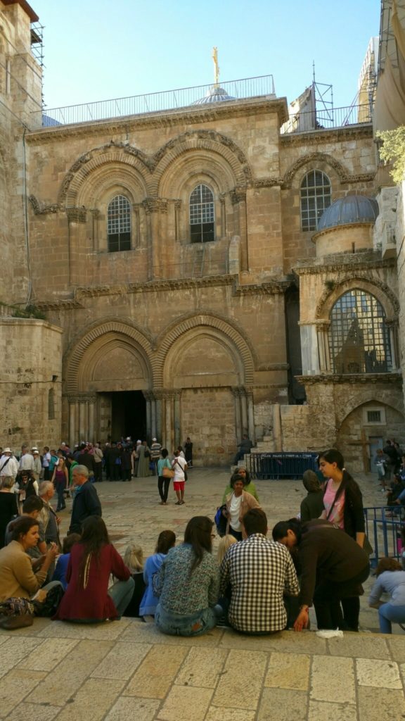 Entrance to the Church of the Holy Sepulchre.