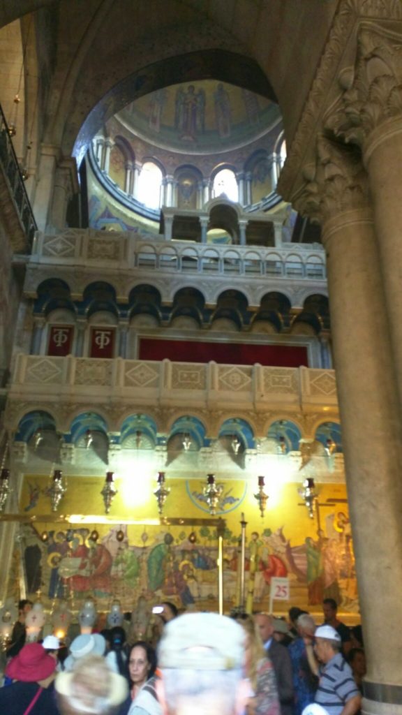 Inside Church of the Holy Sepulchre.