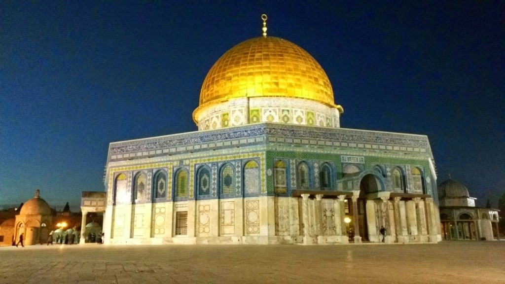 Dome of the Rock at night