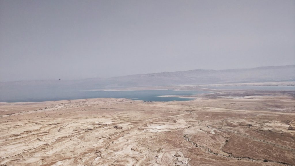 View of the Dead Sea from the Masada fortress.