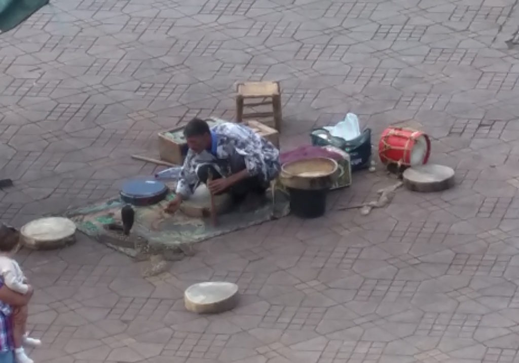 Djemaa El-Fna snake charmer.