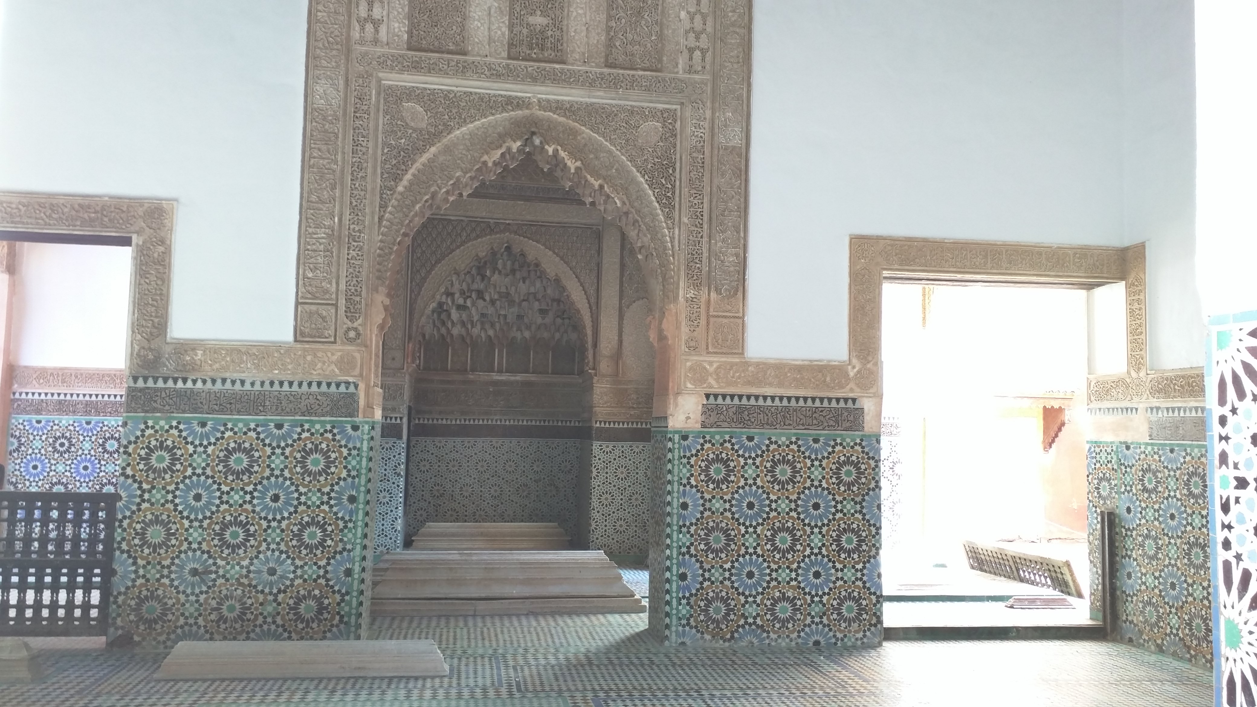 Inside the Saadian Tombs.