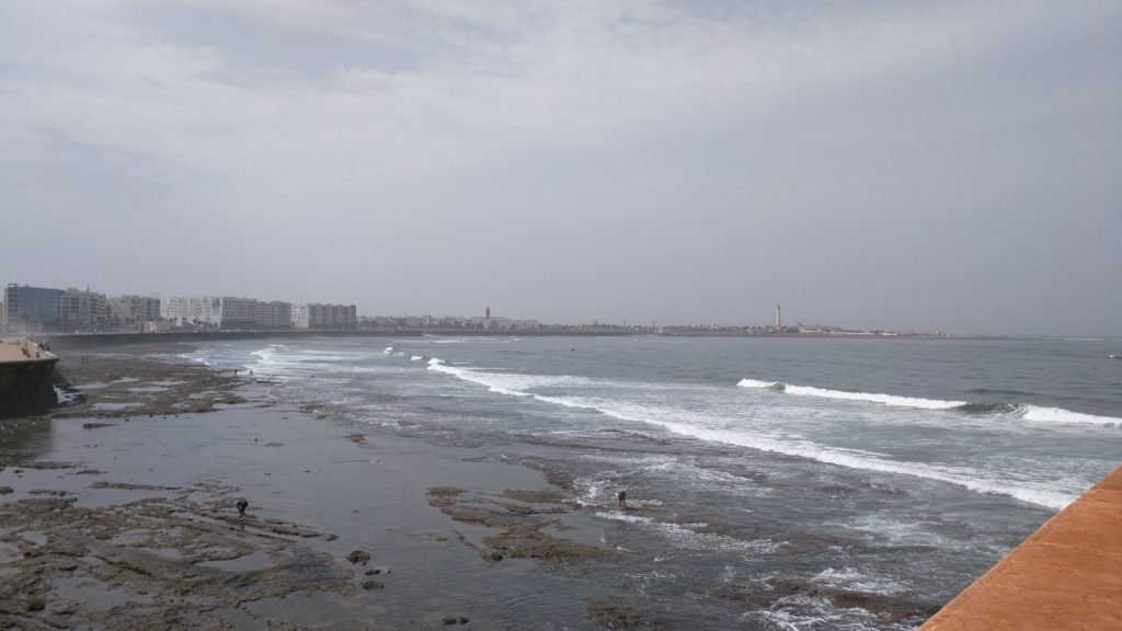 Atlantic coast beach in Casablanca