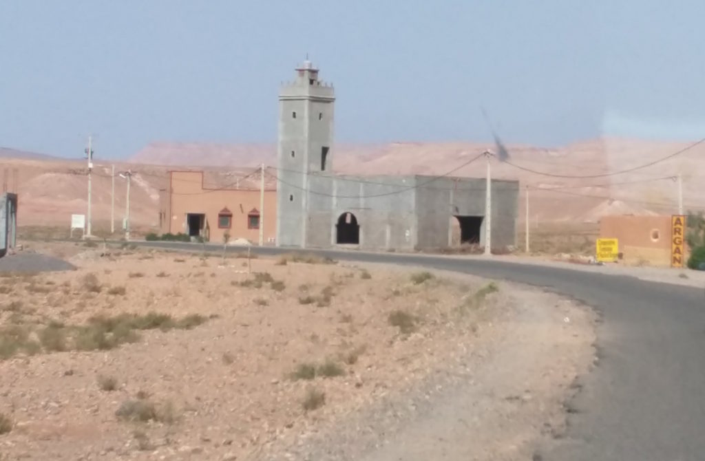 An empty Masjid in the Sahara desert.