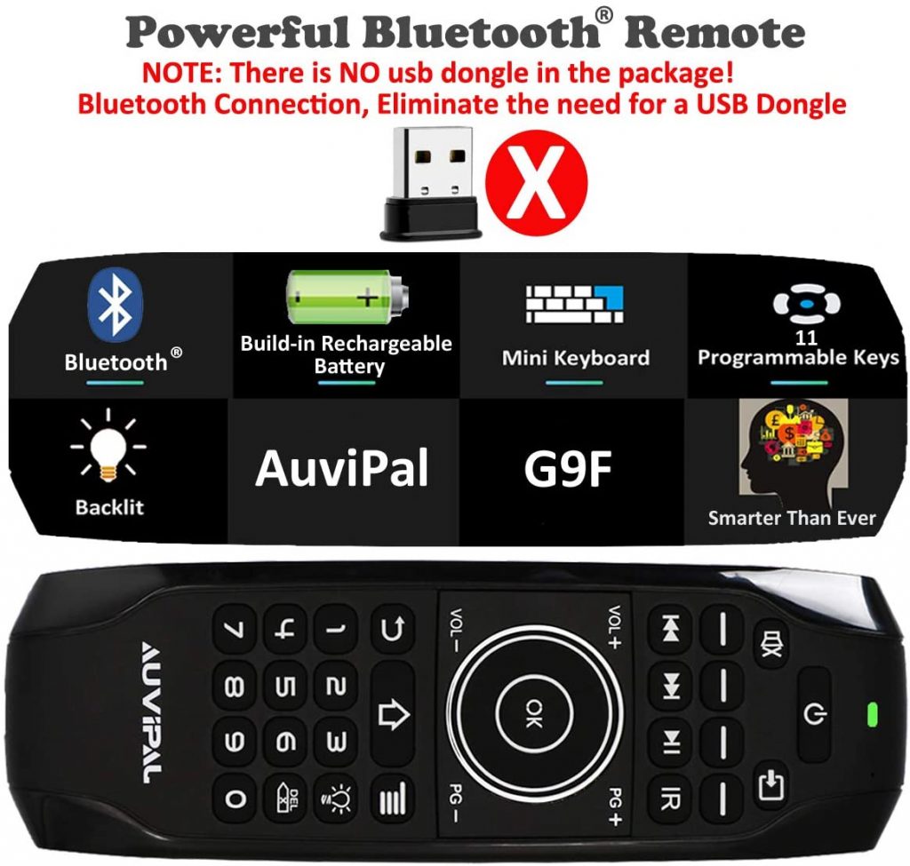 Auvipal G9F bluetooth keyboard remote control